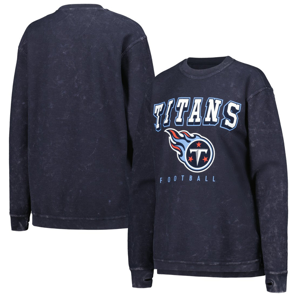 Tennessee Titans G-III 4Her by Carl Banks Women's Comfy Cord Pullover Sweatshirt - Navy cheap