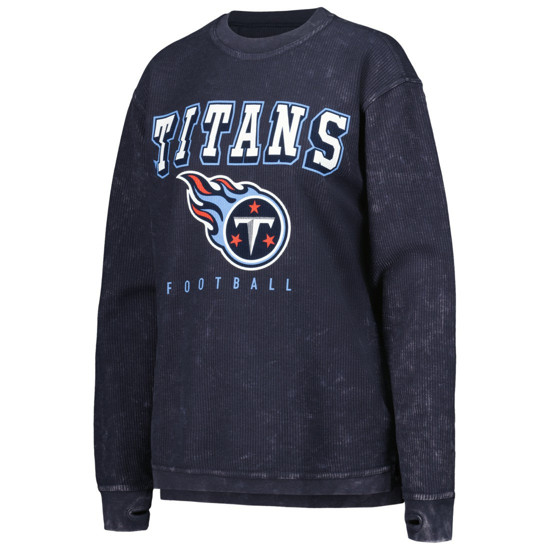 Tennessee Titans G-III 4Her by Carl Banks Women's Comfy Cord Pullover Sweatshirt - Navy cheap