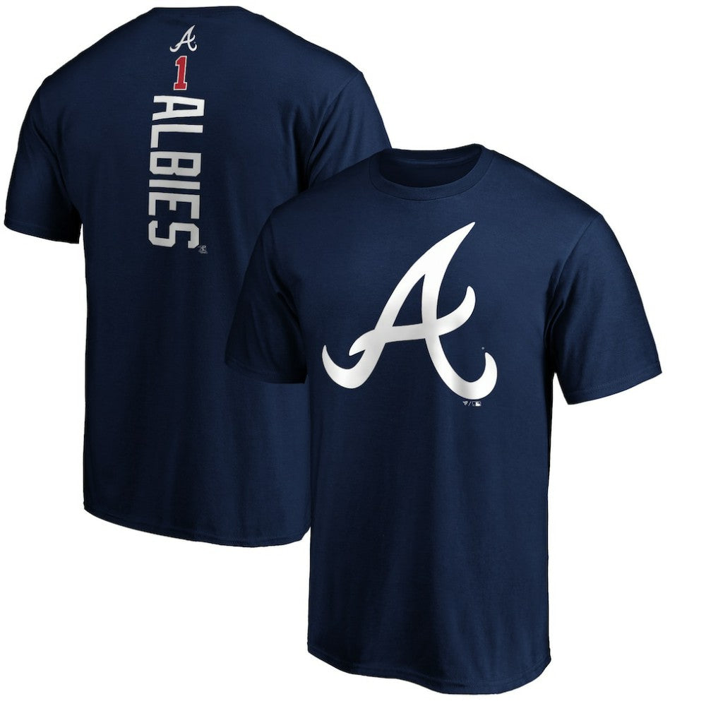Ozzie Albies Atlanta Braves Playmaker Name & Number T-Shirt - Navy