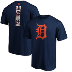 Detroit Tigers Playmaker Name & Number T-Shirt - Navy