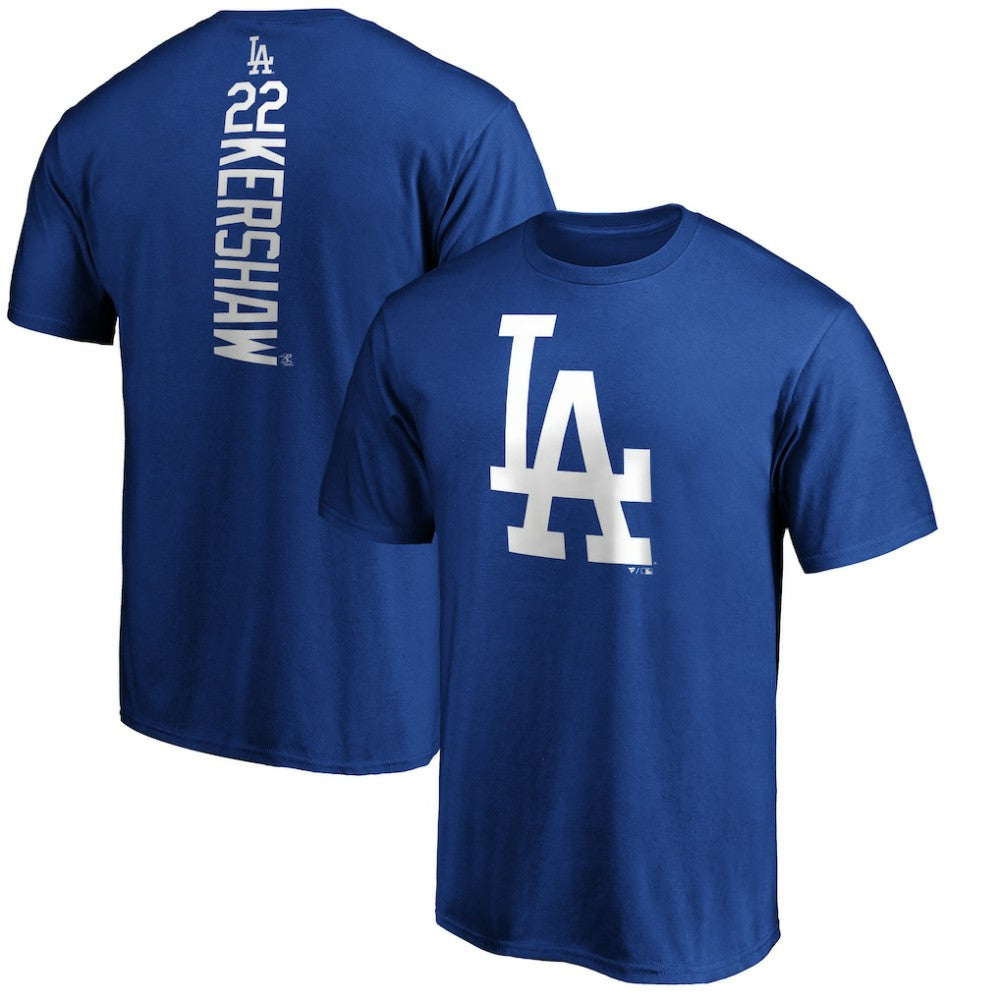 Clayton Kershaw Los Angeles Dodgers Playmaker Name & Number T-Shirt - Royal