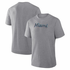 Miami Marlins Play Tribute Tri-Blend T-Shirt - Heather Gray