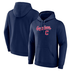 Cleveland Guardians Team Lockup Pullover Hoodie - Navy