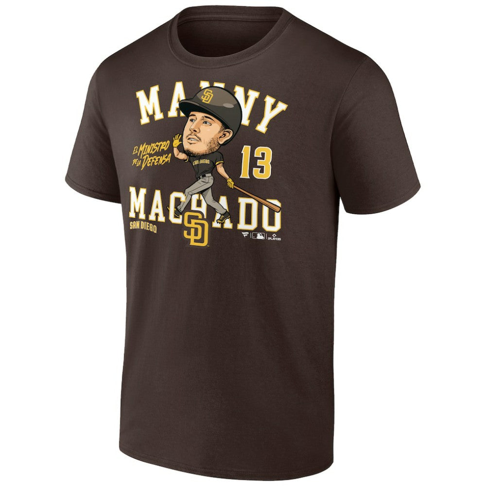 Manny Machado San Diego Padres Caricature T-Shirt - Brown