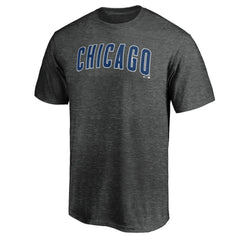 Chicago Cubs Official Wordmark T-Shirt - Charcoal