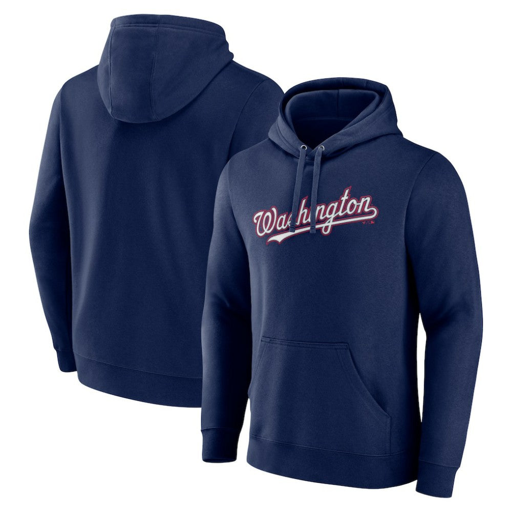 Washington Nationals Official Wordmark Pullover Hoodie - Navy