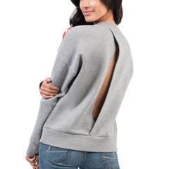 Washington Capitals G-III 4Her by Carl Banks Women's Penalty Box Pullover Sweatshirt Gray