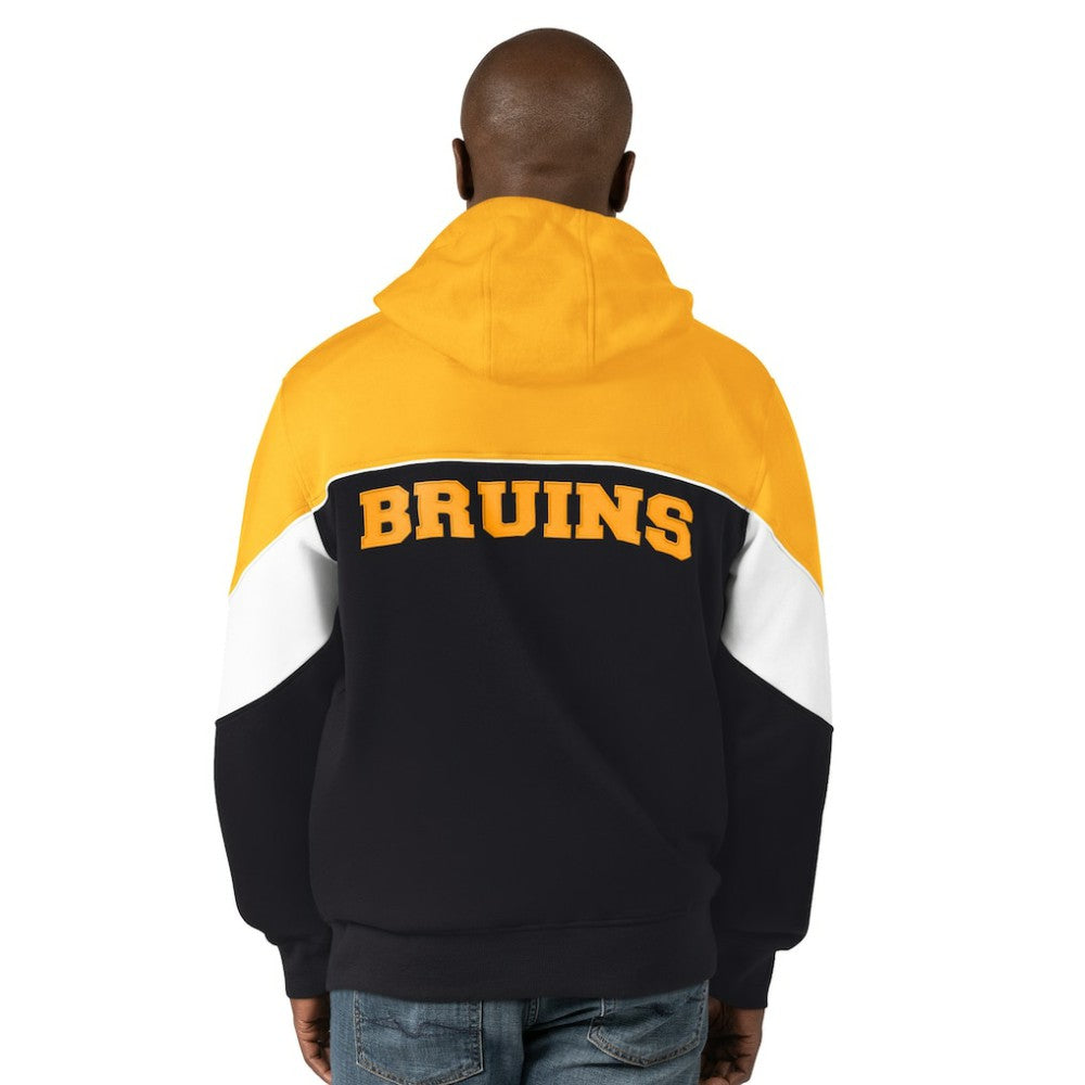 Boston Bruins Starter Power Forward Full-Zip Hoodie Black/Gold