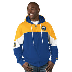 Buffalo Sabres Starter Power Forward Full-Zip Hoodie Royal/Gold