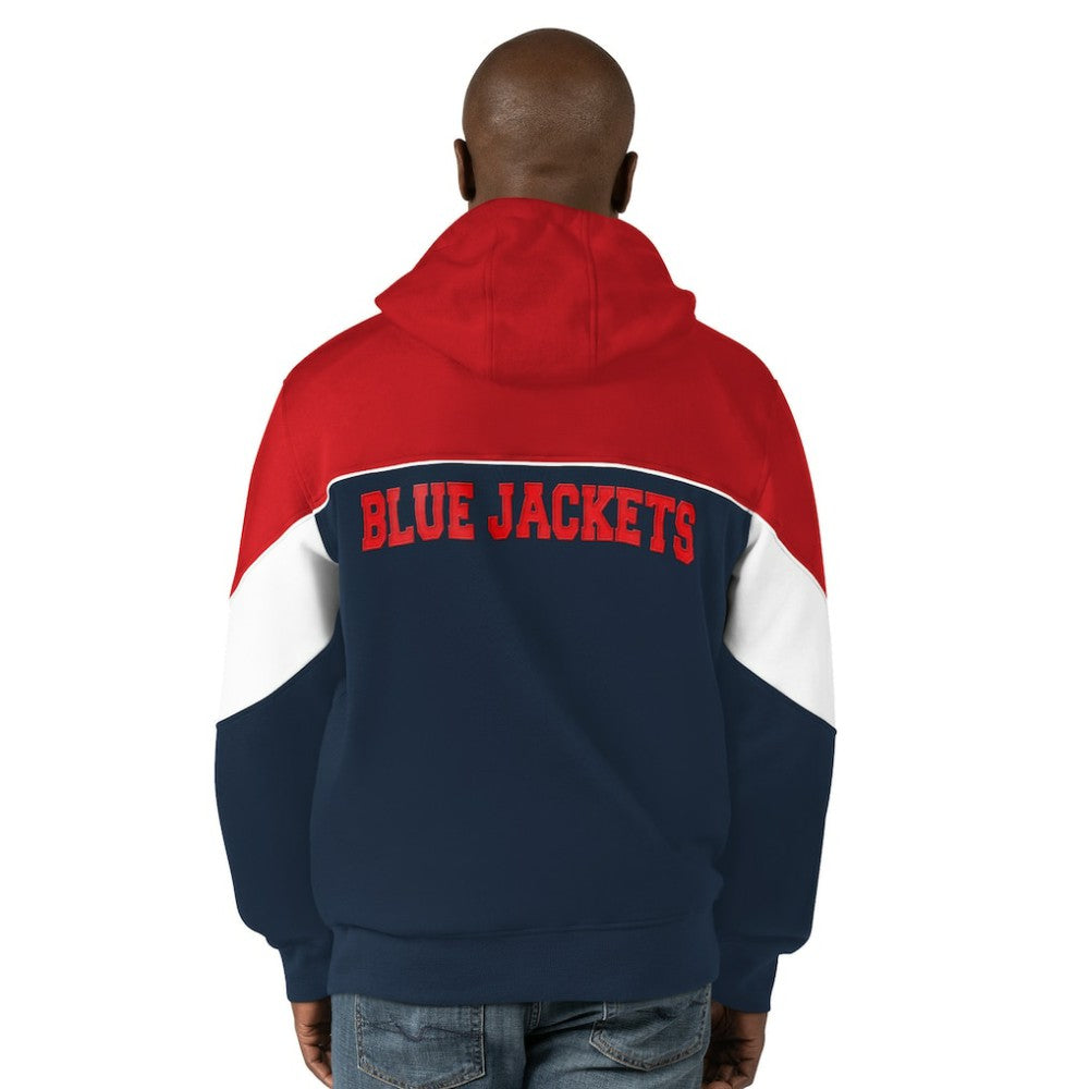 Columbus Blue Jackets Starter Power Forward Full-Zip Hoodie Navy/Red