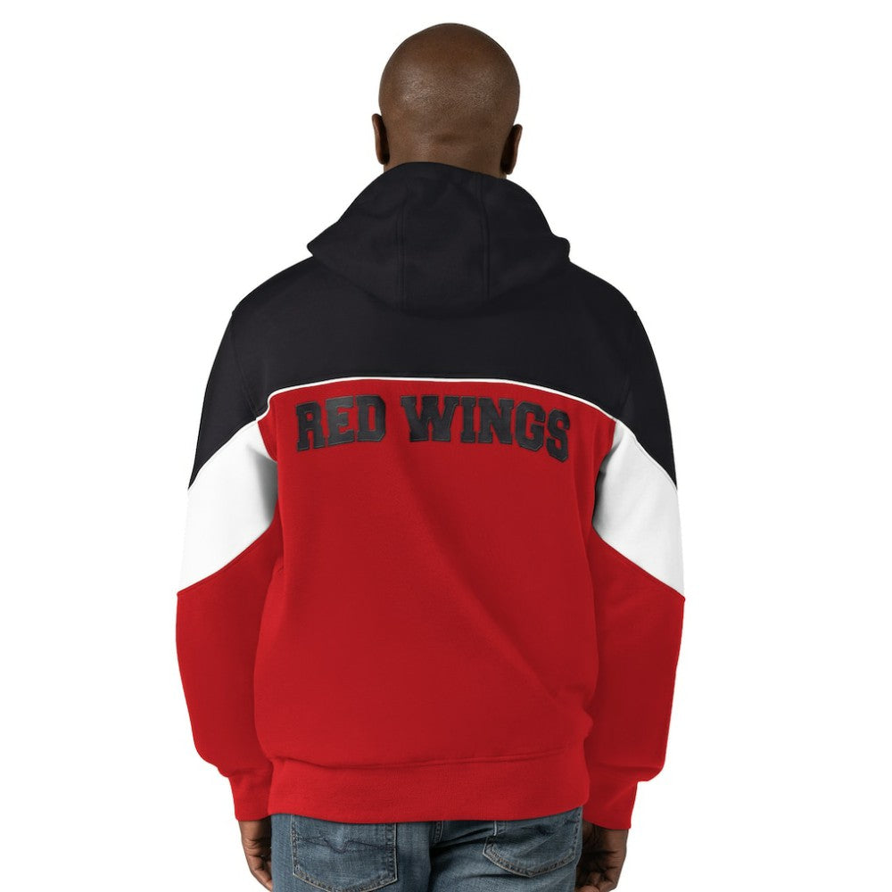 Detroit Red Wings Starter Power Forward Full-Zip Hoodie Red/Black