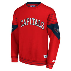 Washington Capitals Starter Faceoff Pullover Sweatshirt Red