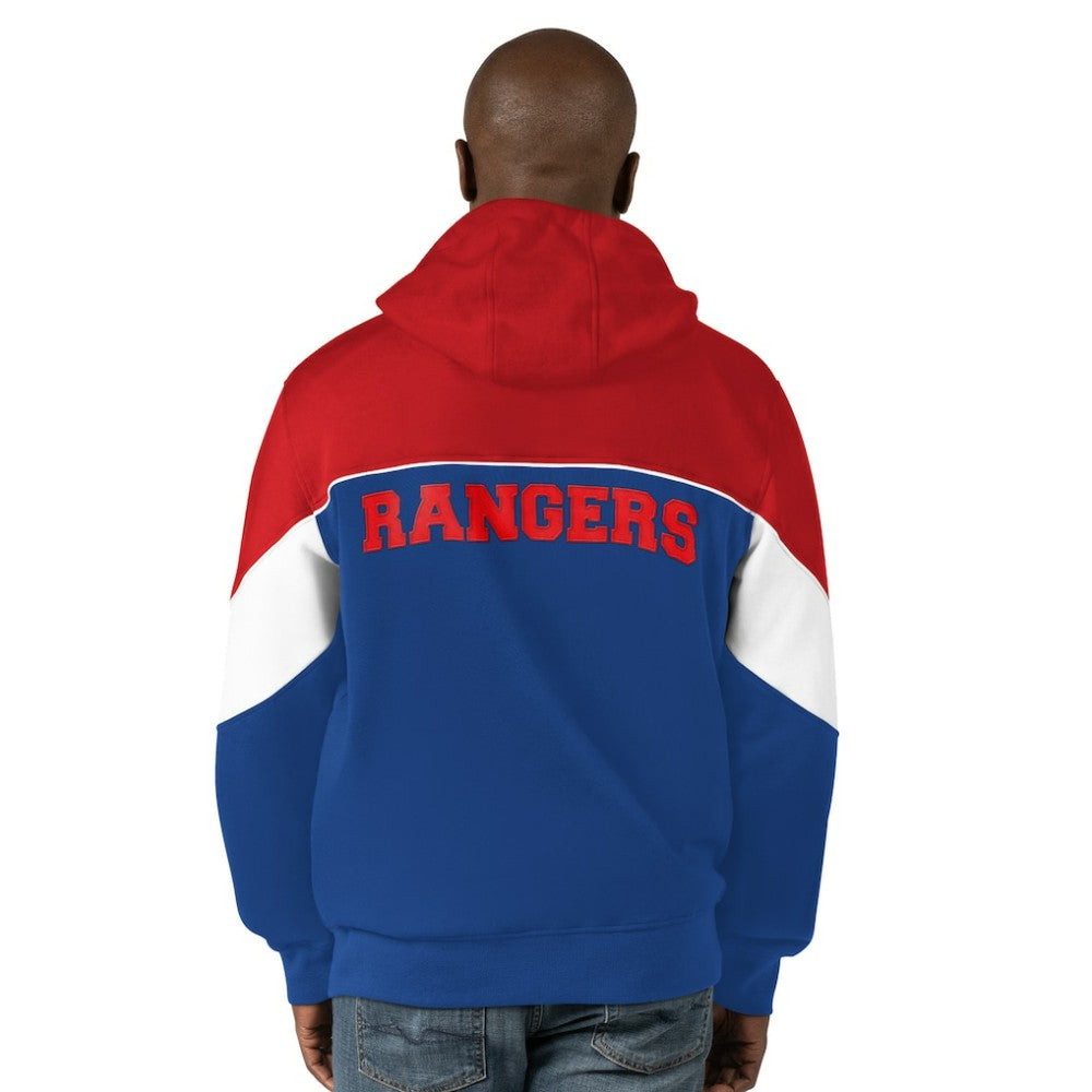 New York Rangers Starter Power Forward Full-Zip Hoodie Blue/Red