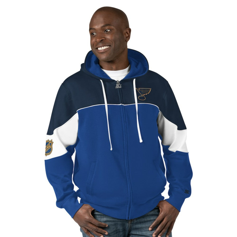 St. Louis Blues Starter Power Forward Full-Zip Hoodie Blue/Navy