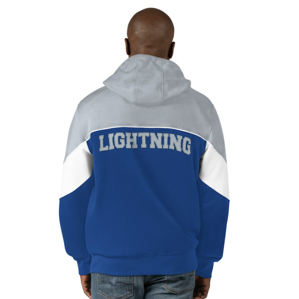 Tampa Bay Lightning Starter Power Forward Full-Zip Hoodie Blue/Gray