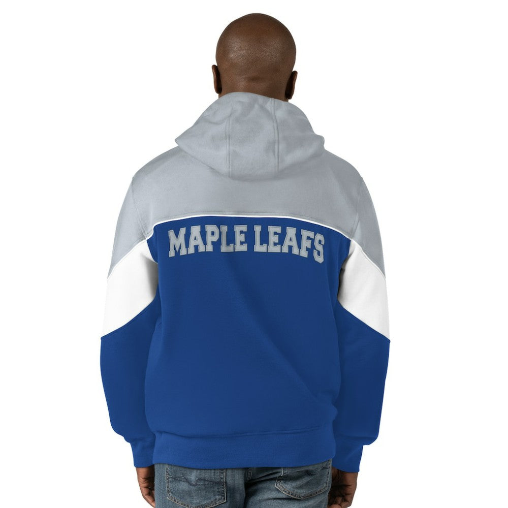 Toronto Maple Leafs Starter Power Forward Full-Zip Hoodie Blue/Gray
