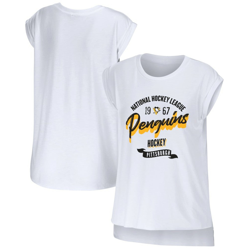 Pittsburgh Penguins WEAR by Erin Andrews Women's Domestic Tank Top White