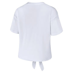 Pittsburgh Penguins WEAR by Erin Andrews Women's Front Knot T-Shirt White