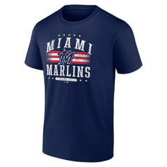 Miami Marlins Americana Team T-Shirt - Navy