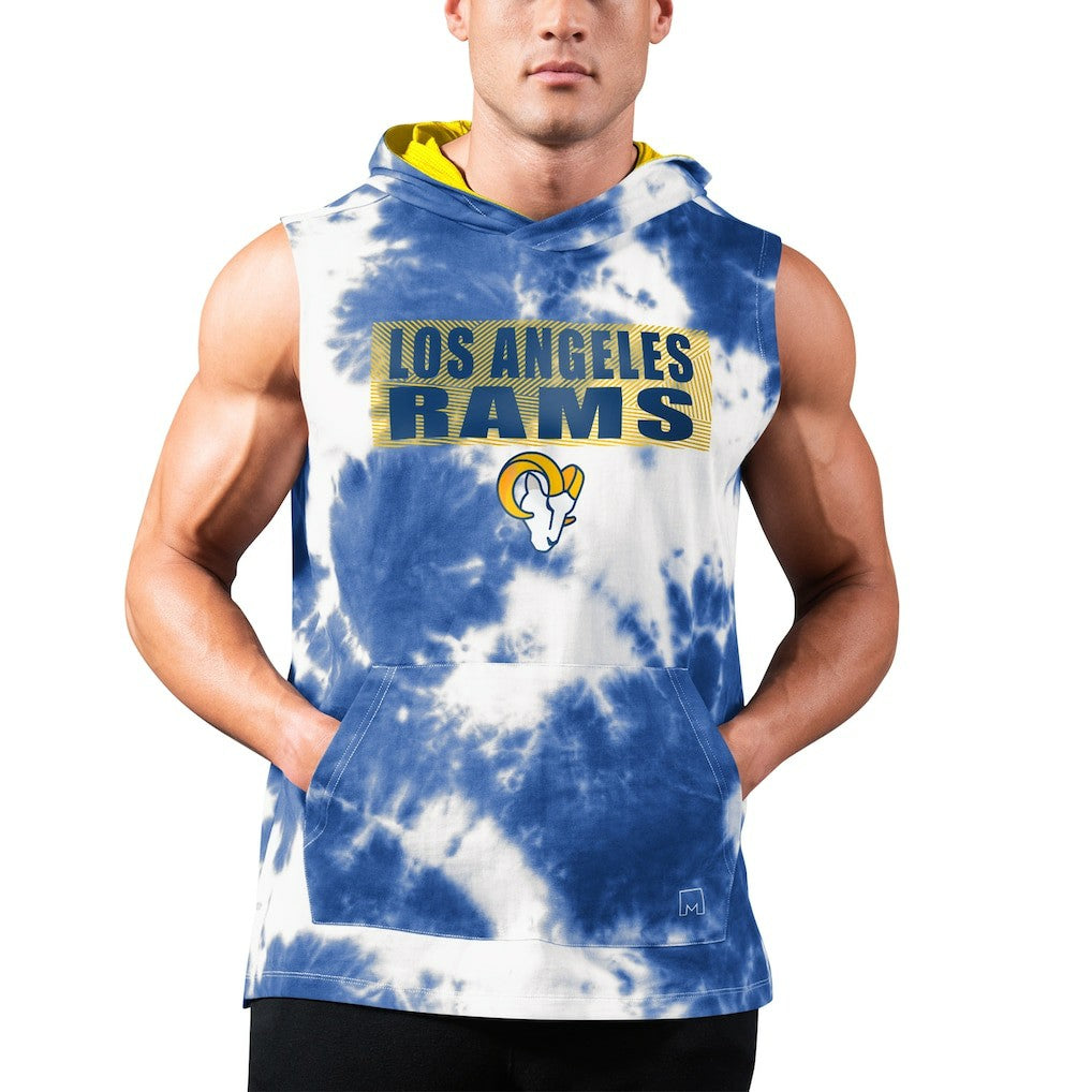 Los Angeles Rams MSX by Michael Strahan Resistance Sleeveless Pullover Hoodie - Royal sale