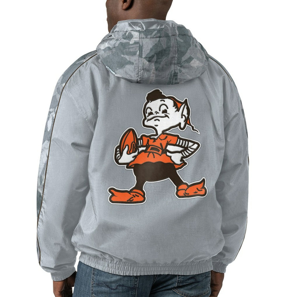 Cleveland Browns Starter Thursday Night Gridiron Throwback Full-Zip Jacket - Gray sale