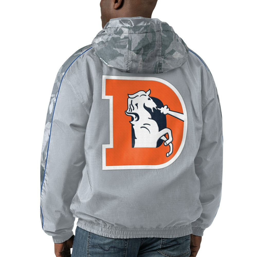 Denver Broncos Starter Thursday Night Gridiron Throwback Full-Zip Jacket - Gray cheap