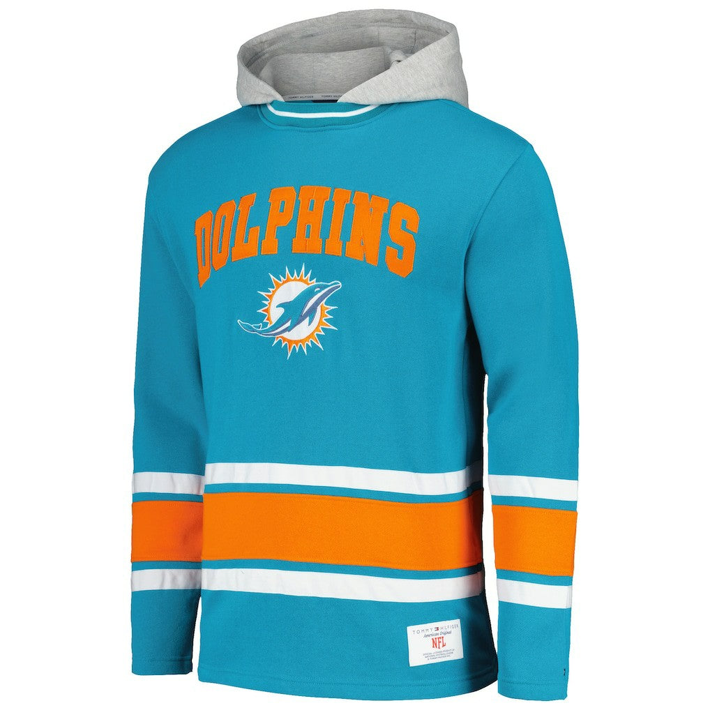 Miami Dolphins Tommy Hilfiger Ivan Fashion Pullover Hoodie - Aqua for sale