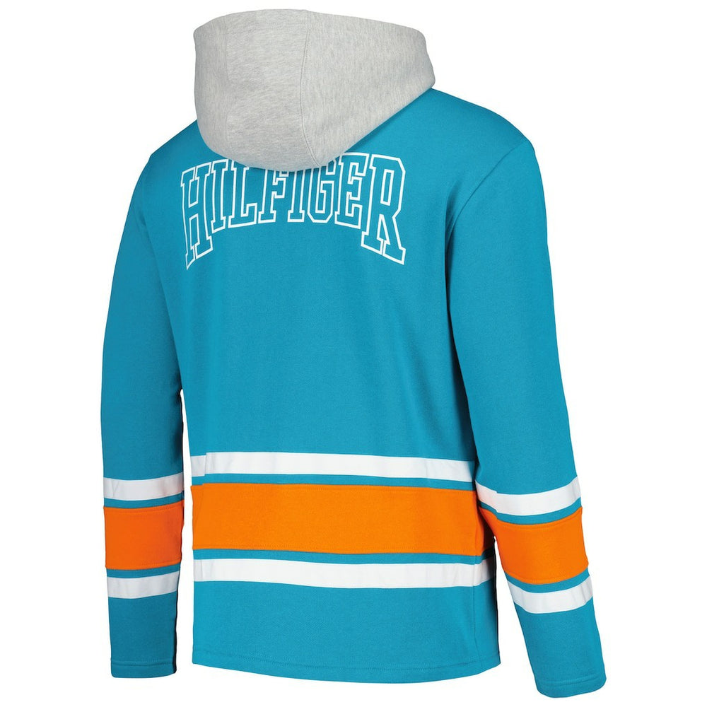 Miami Dolphins Tommy Hilfiger Ivan Fashion Pullover Hoodie - Aqua for sale