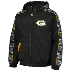 Green Bay Packers Starter Thursday Night Gridiron Full-Zip Hoodie - Black sale