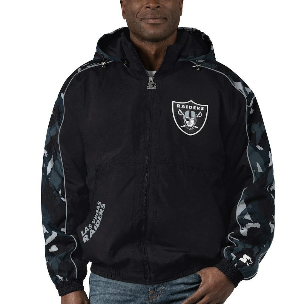 Las Vegas Raiders Starter Thursday Night Gridiron Full-Zip Hoodie - Black for sale