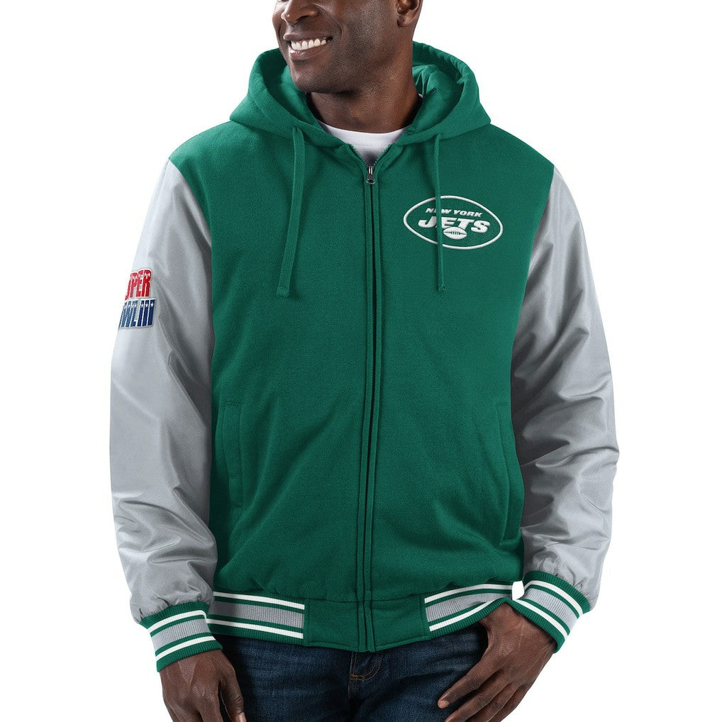 New York Jets G-III Sports by Carl Banks Player Option Full-Zip Hoodie - Green/Gray online