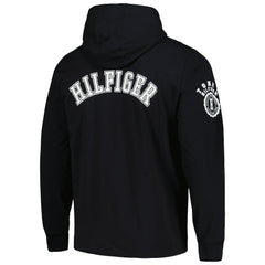 Las Vegas Raiders Tommy Hilfiger Morgan Long Sleeve Hoodie T-Shirt - Black on sale