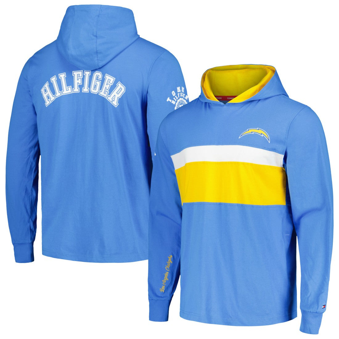 Los Angeles Chargers Tommy Hilfiger Morgan Long Sleeve Hoodie T-Shirt - Powder Blue for sale