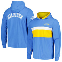 Los Angeles Chargers Tommy Hilfiger Morgan Long Sleeve Hoodie T-Shirt - Powder Blue for sale