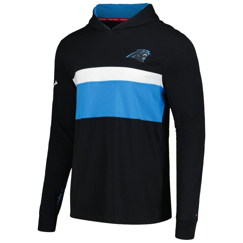 Carolina Panthers Tommy Hilfiger Morgan Long Sleeve Hoodie T-Shirt - Black cheap