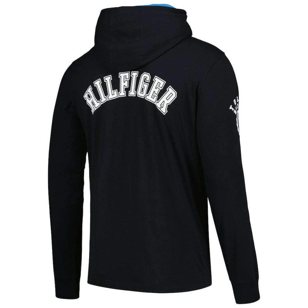 Carolina Panthers Tommy Hilfiger Morgan Long Sleeve Hoodie T-Shirt - Black cheap