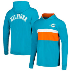 Miami Dolphins Tommy Hilfiger Morgan Long Sleeve Hoodie T-Shirt - Aqua outlet