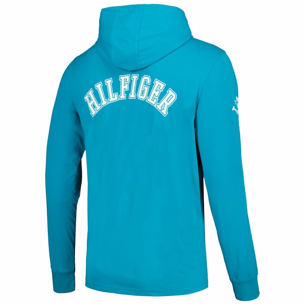 Miami Dolphins Tommy Hilfiger Morgan Long Sleeve Hoodie T-Shirt - Aqua outlet
