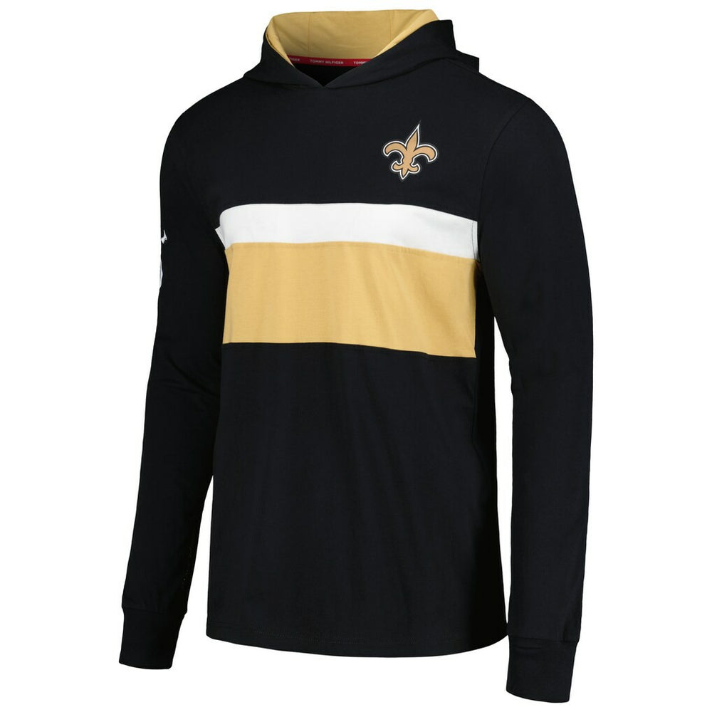 New Orleans Saints Tommy Hilfiger Morgan Long Sleeve Hoodie T-Shirt - Black discount