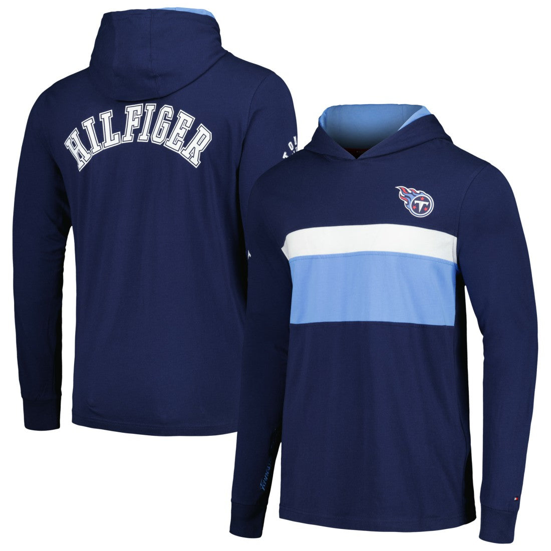 Tennessee Titans Tommy Hilfiger Morgan Long Sleeve Hoodie T-Shirt - Navy online