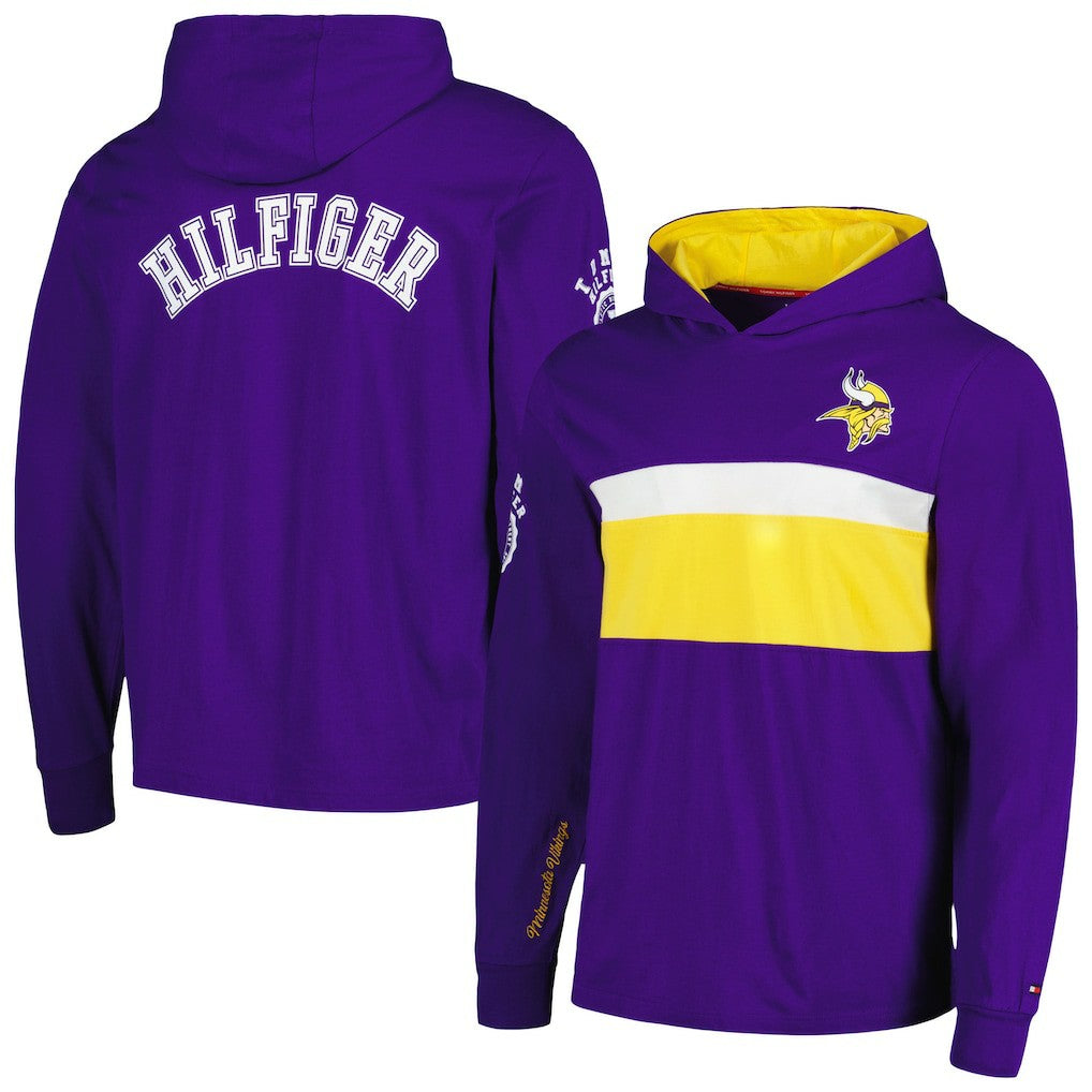 Minnesota Vikings Tommy Hilfiger Morgan Long Sleeve Hoodie T-Shirt - Purple sale