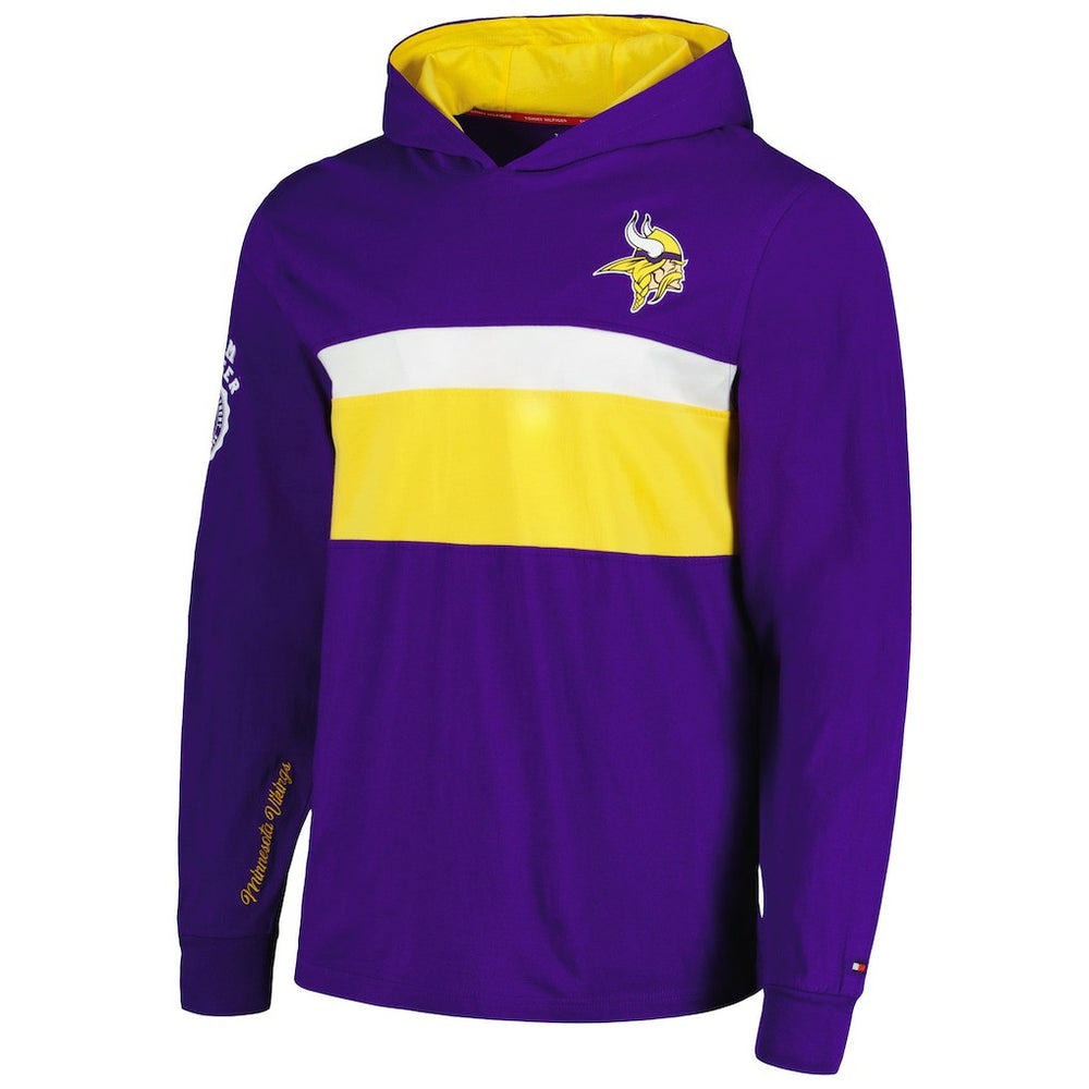 Minnesota Vikings Tommy Hilfiger Morgan Long Sleeve Hoodie T-Shirt - Purple sale