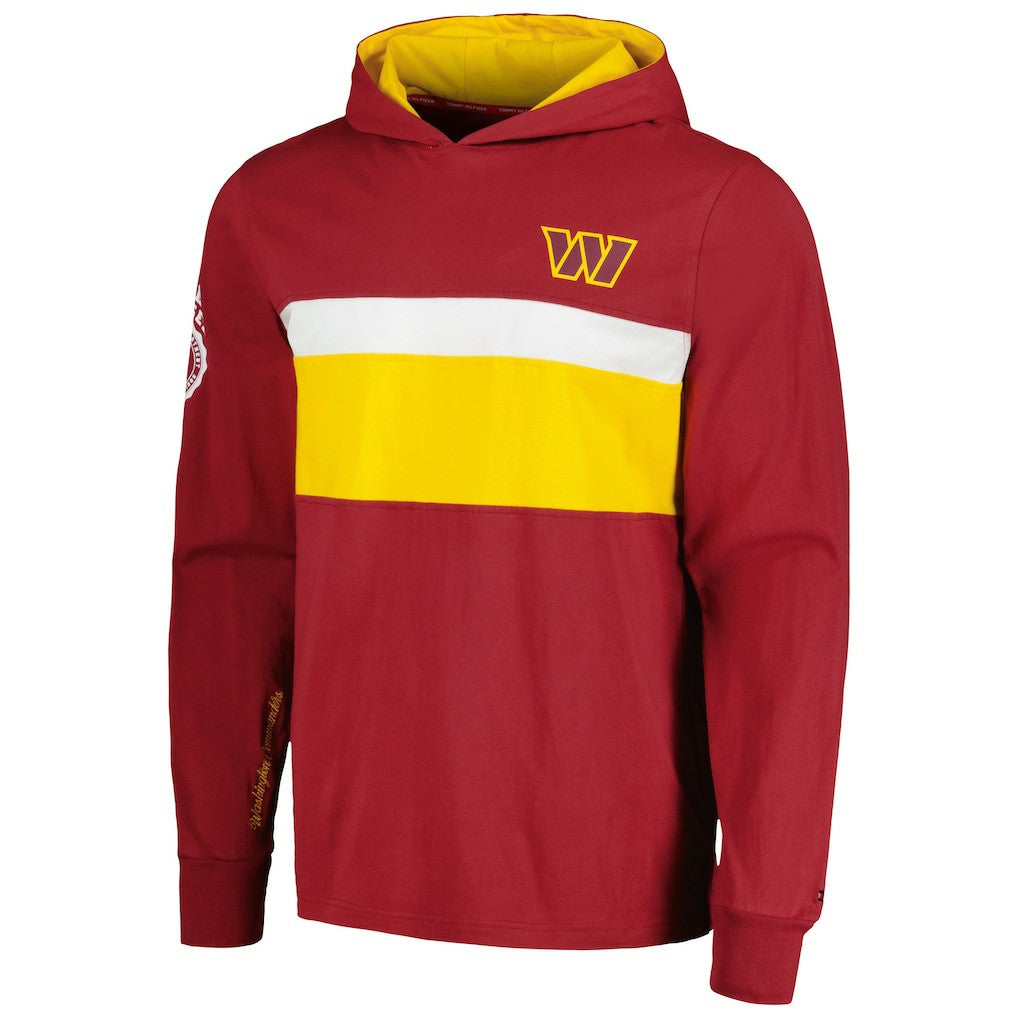 Washington Commanders Tommy Hilfiger Morgan Long Sleeve Hoodie T-Shirt - Burgundy discount