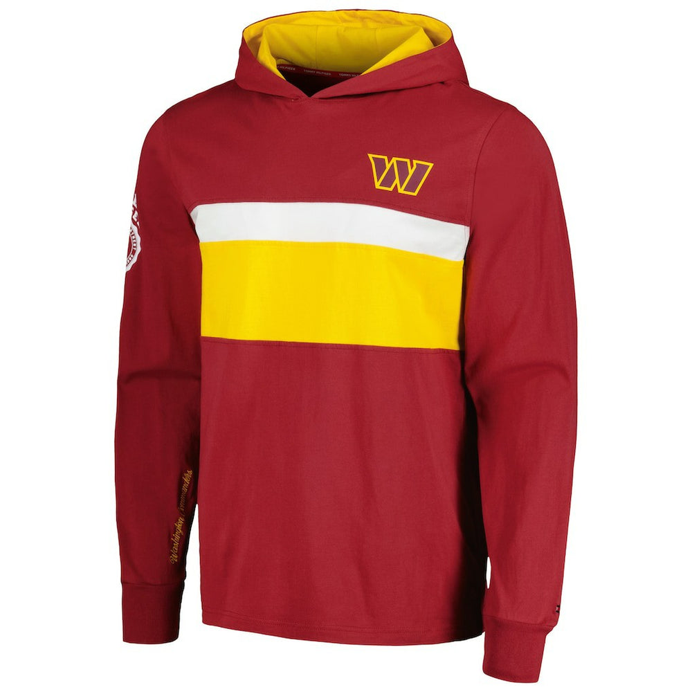 Washington Commanders Tommy Hilfiger Morgan Long Sleeve Hoodie T-Shirt - Burgundy discount