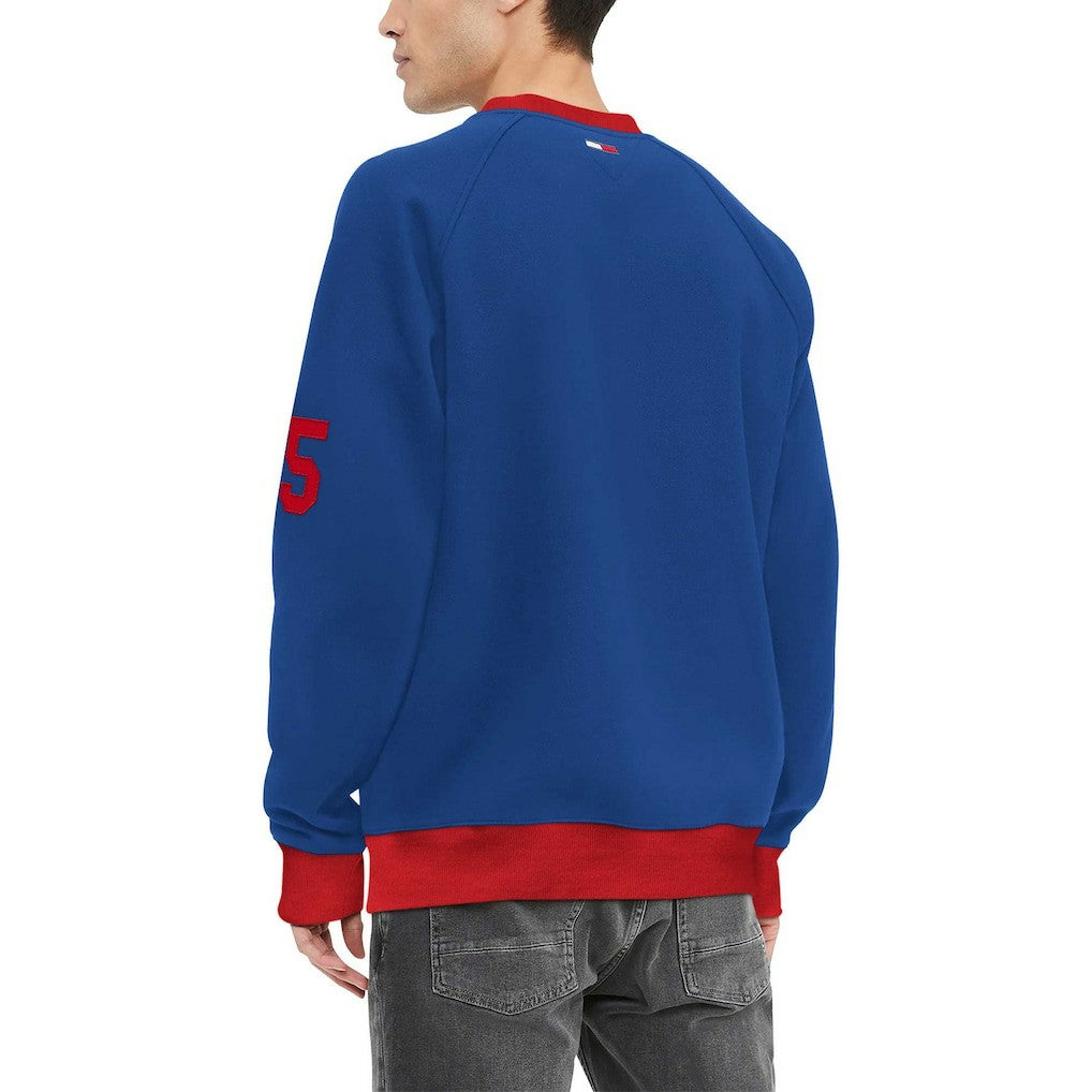 New York Giants Tommy Hilfiger Reese Raglan Tri-Blend Pullover Sweatshirt - Royal sale