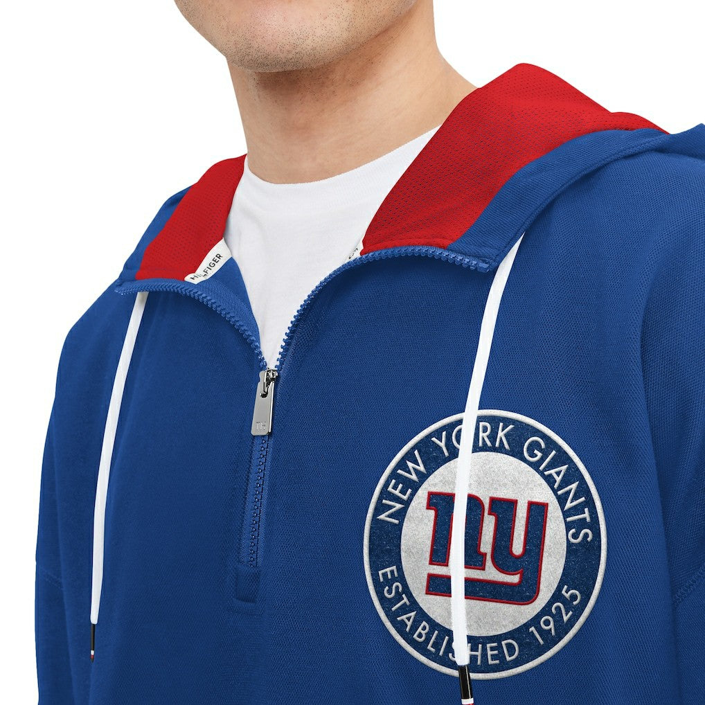 New York Giants Tommy Hilfiger Aaron Quarter-Zip Hoodie - Royal cheap