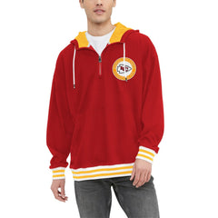 Kansas City Chiefs Tommy Hilfiger Aaron Quarter-Zip Hoodie - Red on sale