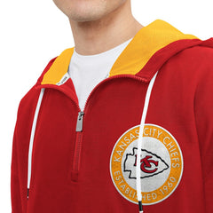 Kansas City Chiefs Tommy Hilfiger Aaron Quarter-Zip Hoodie - Red on sale