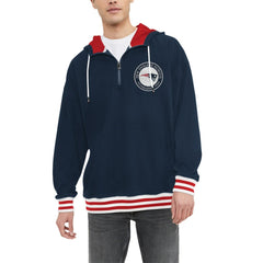 New England Patriots Tommy Hilfiger Aaron Quarter-Zip Hoodie - Navy cheap