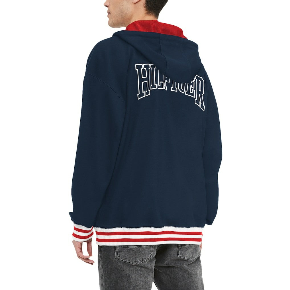 New England Patriots Tommy Hilfiger Aaron Quarter-Zip Hoodie - Navy cheap